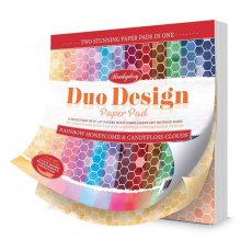 Hunkydory Duo Design 8 x 8 inch Paper Pad Rainbow Honeycomb & Candyfloss Clouds | 48 sheets