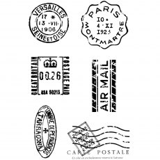Woodware Clear Stamps Mini Postmarks | Set of 6