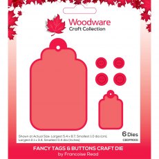Woodware Craft Die Fancy Tags & Buttons | Set of 6