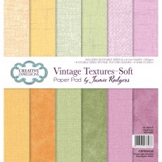 Jamie Rodgers 8 x 8 inch Paper Pad Vintage Textures Soft | 24 Sheets