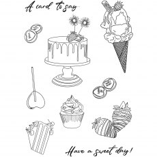 Creative Expressions Designer Boutique Clear Stamps Sweet Day | Set of 10