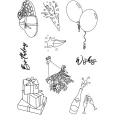 Creative Expressions Designer Boutique Clear Stamps Birthday Wishes | Set of 9