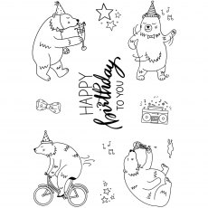 Creative Expressions Designer Boutique Clear Stamps Musical Birthday | Set of 10
