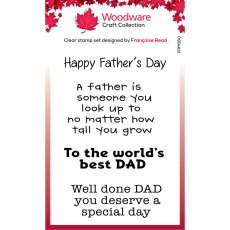Woodware Clear Stamps Best Dad | Set of 4