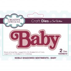 Sue Wilson Craft Dies Noble Shadowed Sentiments Collection Baby | Set of 2