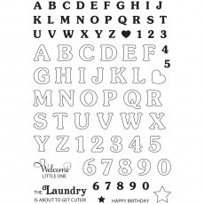 Creative Expressions Clear Stamps Mini Bunting Alphabet | Set of 79