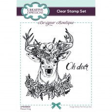 Creative Expressions Designer Boutique Clear Stamps Flower King | Set of 2