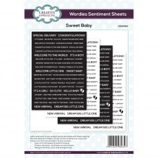 Creative Expressions Wordies Sentiment Sheets Sweet Baby | A5