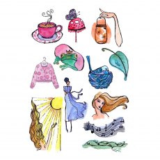 Jane Davenport Clear Stamp Whimsical Watercolour | Set of 12