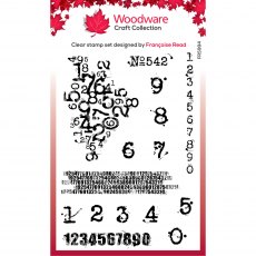 Woodware Clear Stamps Inky Numbers | Set of 15