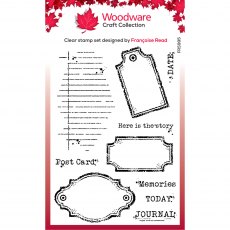 Woodware Clear Stamps Old Labels | Set of 10