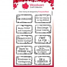 Woodware Clear Stamps Distressed Labels 2 | Set of 10