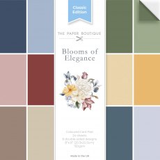 The Paper Boutique Blooms of Elegance 8 x 8 inch Colour Card Pad | 24 sheets