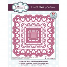 Sue Wilson Craft Dies Frames & Tags Collection Loving Hearts Frame | Set of 7