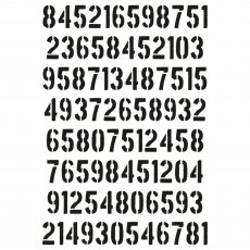 IndigoBlu Stencil Numerical | 8 x 5 inch