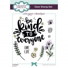 Creative Expressions Designer Boutique Clear Stamps Be Kind | Set of 10