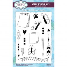 Creative Expressions Helen Colebrook Clear Stamp Delightful Decorations | Set of 14