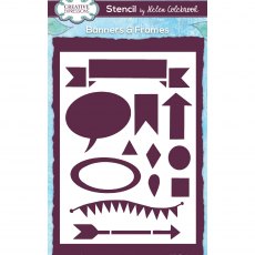 Creative Expressions Stencil by Helen Colebrook Banners & Frames | 6 x 4 inch