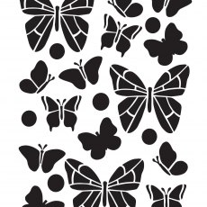 Creative Expressions Stencil by Helen Colebrook Whimsical Butterflies | 8  x 6 inch