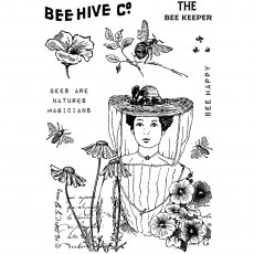 Creative Expressions Sam Poole Clear Stamp Set Bee Keeper | Set of 9