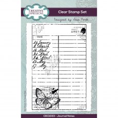 Creative Expressions Sam Poole Clear Stamp Journal Notes