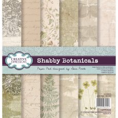 Creative Expressions Sam Poole 8 x 8 inch Paper Pad Shabby Botanicals | 24 Sheets