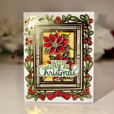 Sue Wilson Craft Dies Festive Collection Stained Glass Poinsettia | Set of 5