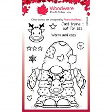 Woodware Clear Stamps Cozy Gnome Jumper | Set of 9