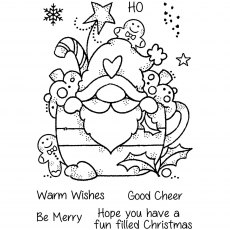 Woodware Clear Stamps Gnome Christmas Cup | Set of 9