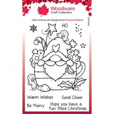 Woodware Clear Stamps Gnome Christmas Cup | Set of 9
