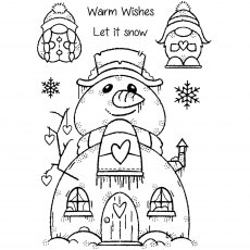 Woodware Clear Stamps Snow Gnomes | Set of 7
