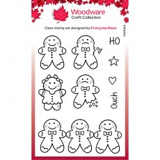 Woodware Clear Stamps Tiny Gingerbread Men | Set of 9