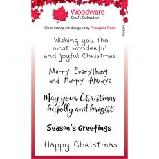 Woodware Clear Stamps Christmas Extras | Set of 5