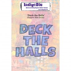 IndigoBlu A6 Rubber Mounted Stamp Deck the Halls