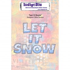 IndigoBlu A6 Rubber Mounted Stamp Let it Snow