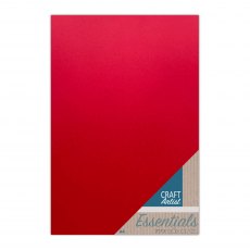 Craft Artist A4 Essential Card Christmas Red | 10 sheets
