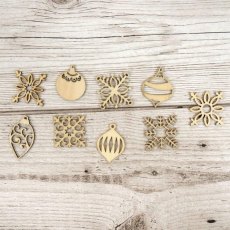 Hunkydory Laser Cut Shapes Snowflakes & Baubles | Set of 45