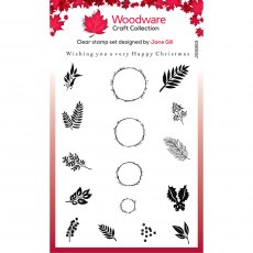 Woodware Clear Stamps Bubble Ornaments | Set of 17