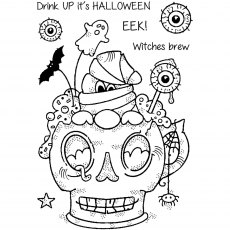 Woodware Clear Stamps Spooky Cup | Set of 7