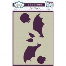 Creative Expressions Bat-Companion Colouring Stencil Bat-tastic | 6 x 8 inch