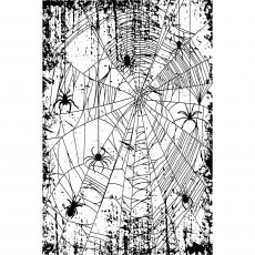 Creative Expressions Rubber Stamp Web of Shadows