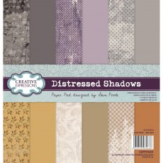 Creative Expressions Sam Poole 8 x 8 inch Paper Pad Distressed Shadows | 24 sheets