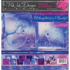 Pink Ink Designs 8 x 8 inch Paper Pad All Things White & Beautiful | 24 sheets