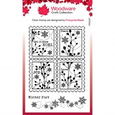 Woodware Clear Stamps Winter Postage | Set of 3