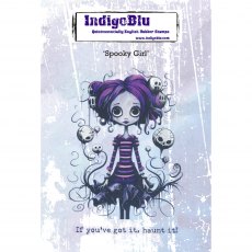 IndigoBlu A6 Rubber Mounted Stamp Spooky Girl | Set of 2