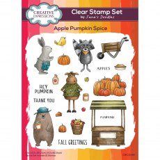 Creative Expressions Jane's Doodles Clear Stamps Apple Pumpkin Spice | Set of 21