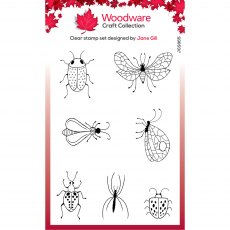 Woodware Clear Stamps Bug Doodles | Set of 7