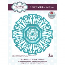 Sue Wilson Craft Dies Art Deco Collection Rosette | Set of 6