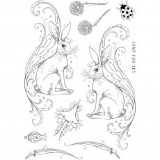 Pink Ink Designs Clear Stamp Heavenly Hare | Set of 10