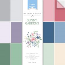 The Paper Boutique Sunny Gardens 8 x 8 inch Coloured Paper Pad | 24 sheets